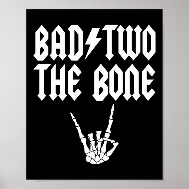 Poster Bad Two The Bone Skeleton Hand Family 2e anniversa (Devant)