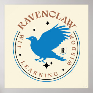 Poster Badge de la Fierté de la maison d'aigle bleu RAVEN
