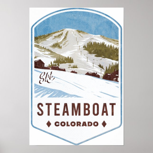 Poster Badge de ski du Colorado (Devant)