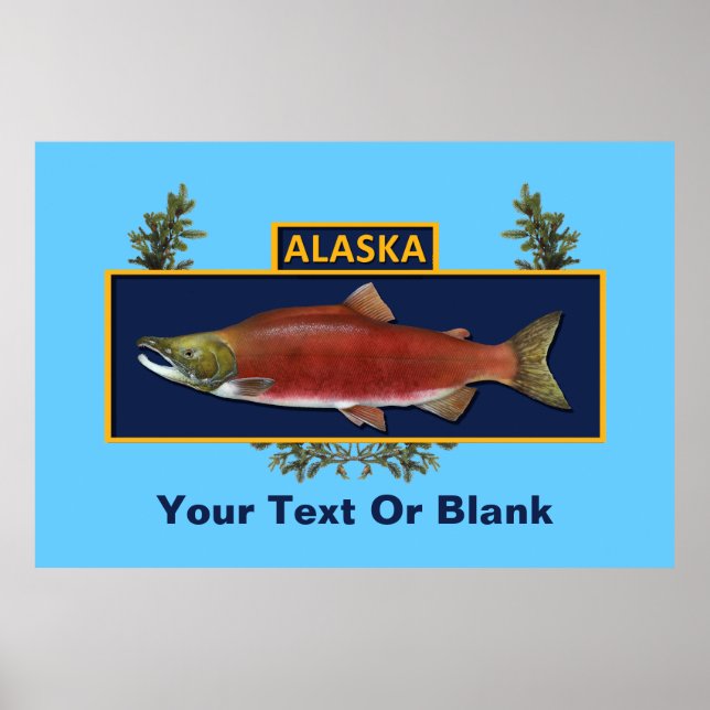Poster Badge du pêcheur de combat de l'Alaska (Devant)