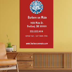 Poster Badge Retro Barbershop