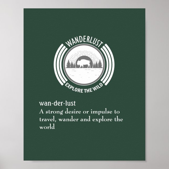 Poster Badge Vintage	Poster d'art mural mignon | wanderlu (Devant)