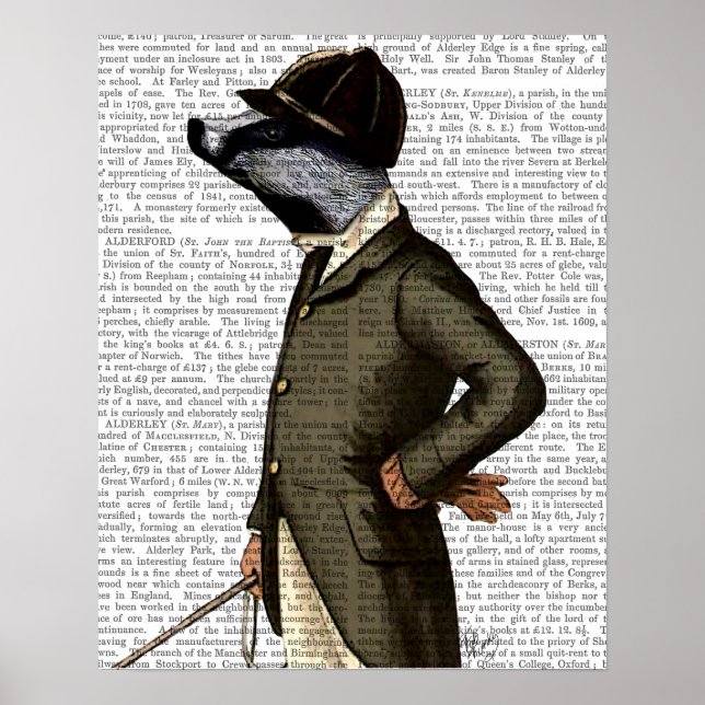 Poster Badger The Rider Portrait (Devant)