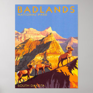 Poster Badlands - Vintage Trave
