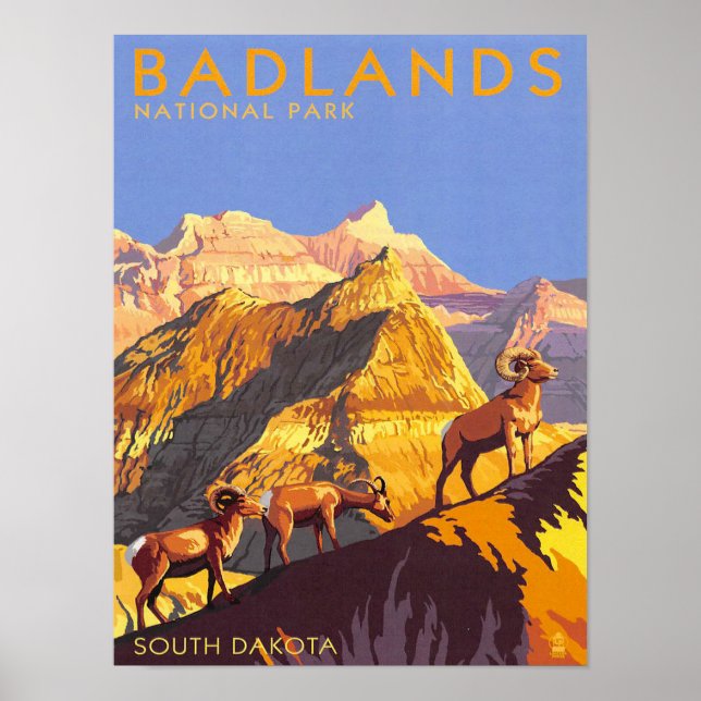 Poster Badlands - Vintage Trave (Devant)