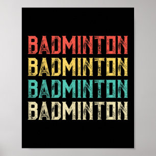 Poster Badminton, Badminton Rétro Vintage 