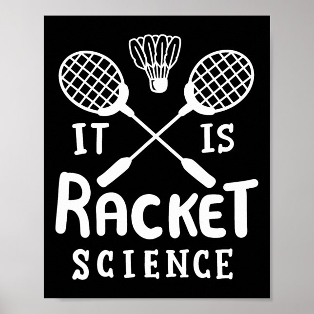 Poster Badminton C'Est La Science Des Raquettes (Devant)