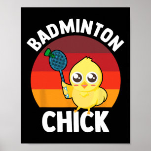 Poster Badminton Chick Badminton Player Navette Sports Sm