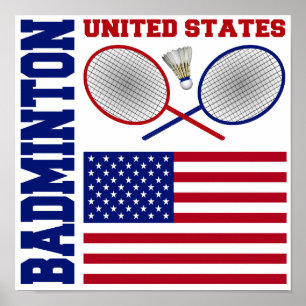 Poster Badminton des États-Unis