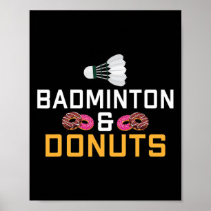 Poster Badminton Et Amant De Donuts Badminton
