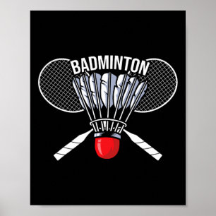 Poster Badminton Graphic Badminton Player Navette Sports