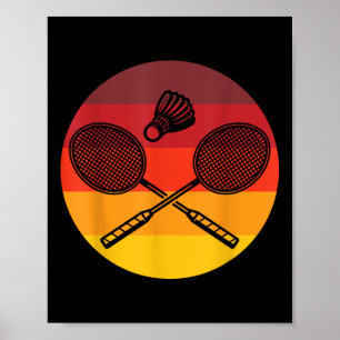 Poster Badminton Graphic Badminton Player Navette Sports