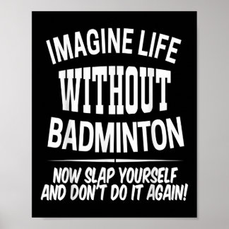 Poster Badminton Hommes Et Femmes Joueur Birdie Enfants