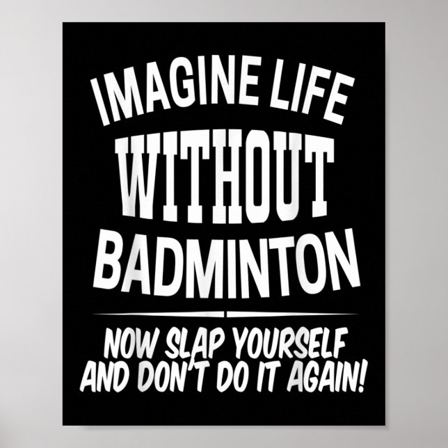 Poster Badminton Hommes Et Femmes Joueur Birdie Enfants (Devant)