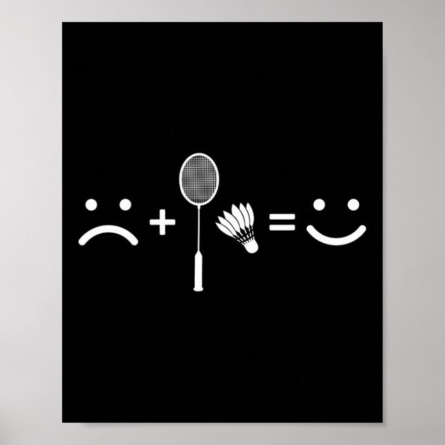 Poster Badminton Love Happy Team Player Coach (Devant)