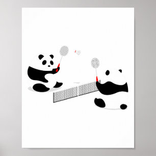 Poster Badminton Panda Volley