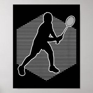 Poster Badminton Squash femmes navette hommes