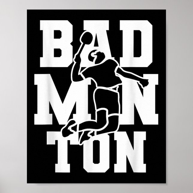 Poster Badminton Team Shuttle Player Coach  (Devant)