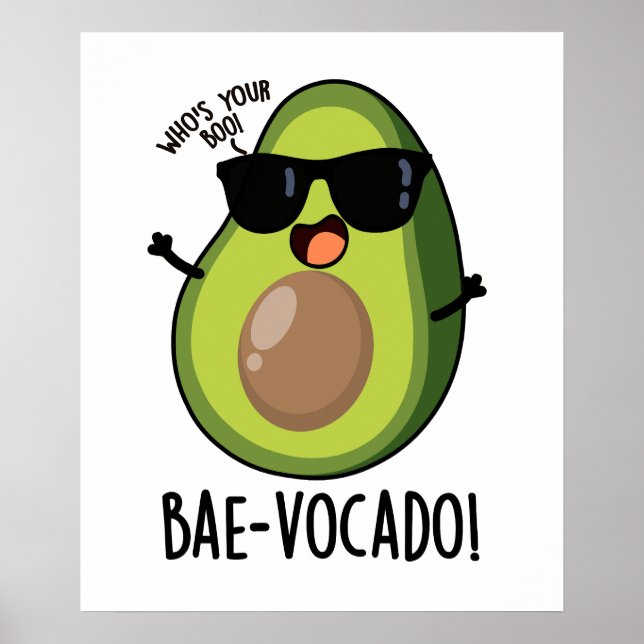Poster Bae-vocado Amusant Avocado Pun (Devant)
