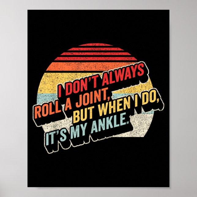 Poster Bag Some Rays I Don't Always Roll A Joint, But Whe (Devant)