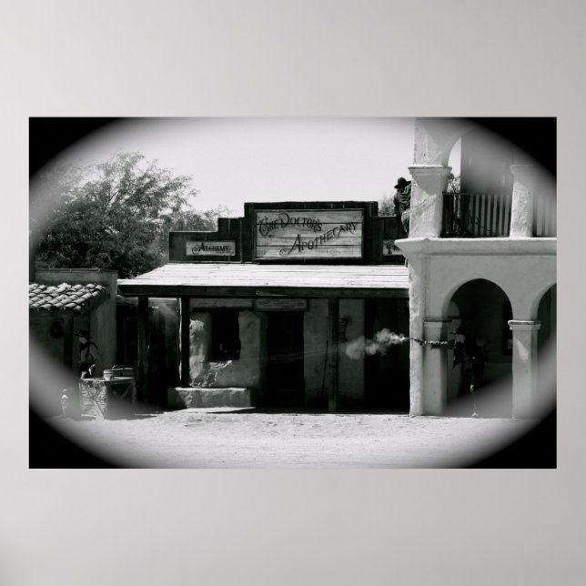 Poster Bagarre de cow-boys (Devant)