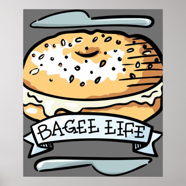 Poster Bagel Life Tout Bagel est tout pour moi (Devant)