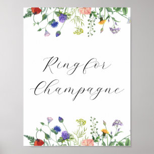 Poster Bague de champs fleurs sauvages pour Champagne