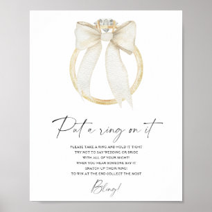 Poster Bague douche nuptiale Mettre une bague sur le jeu 