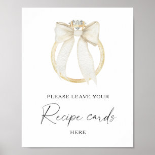 Poster Bague en or aquarelle Cadeau de mariage