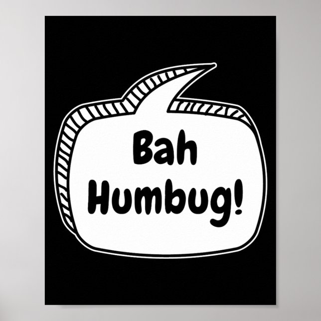 Poster Bah Humbug Speech Bubble Toddler T Shirt  (Devant)
