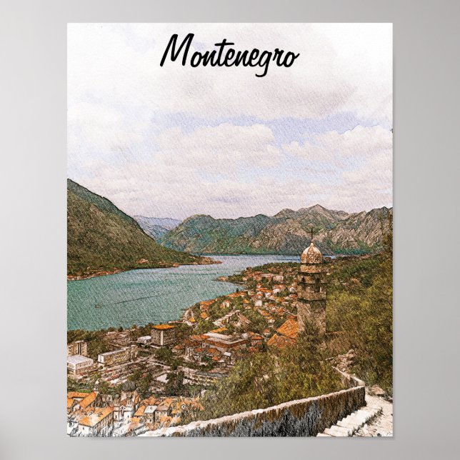 Poster Baie de Kotor (Devant)