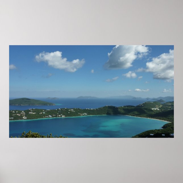 Poster Baie de Magens, scene de l'île St Thomas Beautiful (Devant)