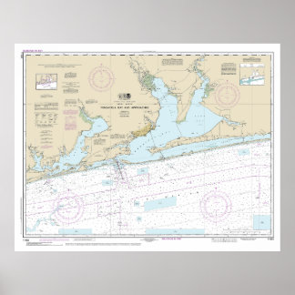 Poster Baie de Pensacola et approches Graphique nautique 