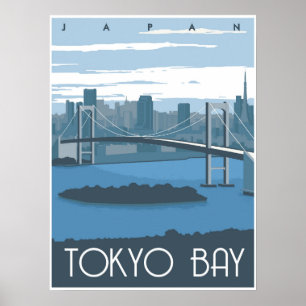 Poster Baie de Tokyo au cours de la journée