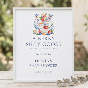 Poster Baies de Goose Silly Bienvenue à la Baby Shower