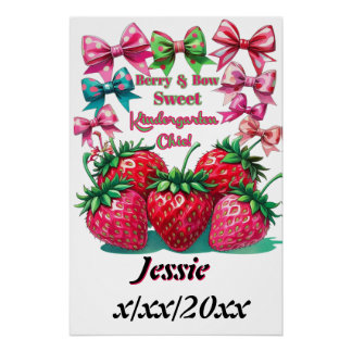 Poster Baies et ruban douce Maternelle Chic