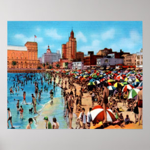 Poster Baignade Dans Le Lagon