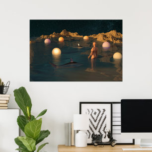 Poster Baignade Nocturne