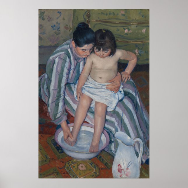 Poster Bain d'enfant par Mary Cassatt (Devant)