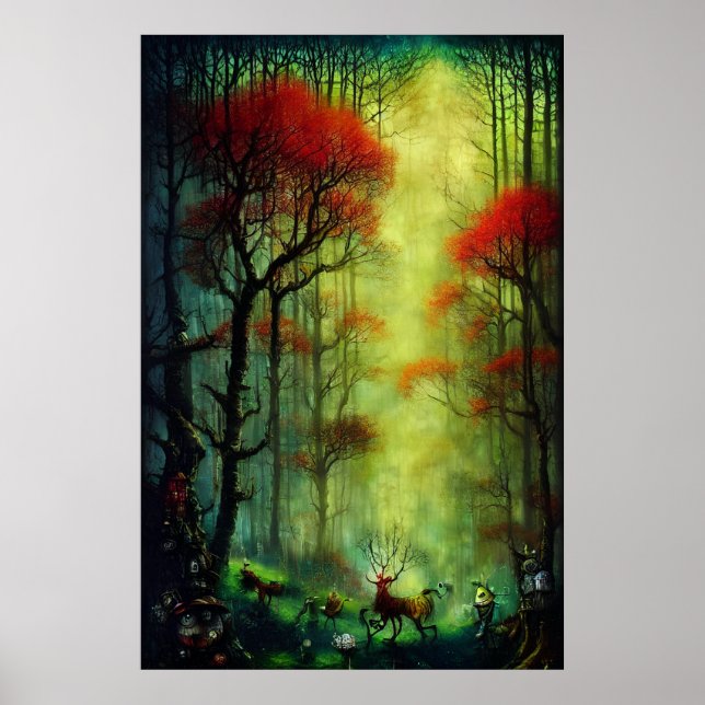 Poster Bain forestier n° 5 (Portrait) (Devant)