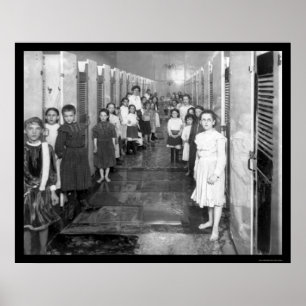 Poster Bain public public dans NYC 1910