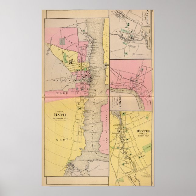 Poster Bain, Sagadahoc Co (Devant)