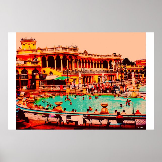 Poster Bains de Budapest (Devant)
