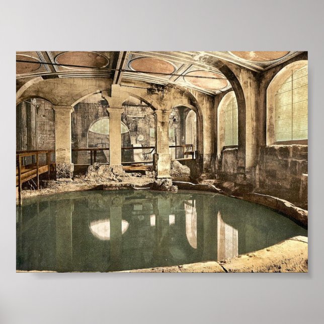 Poster Bains romains et abbaye, Bain circulaire, Bain, En (Devant)
