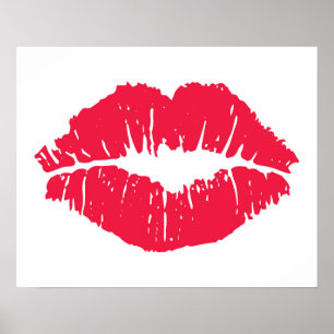 Poster Baiser à lèvres