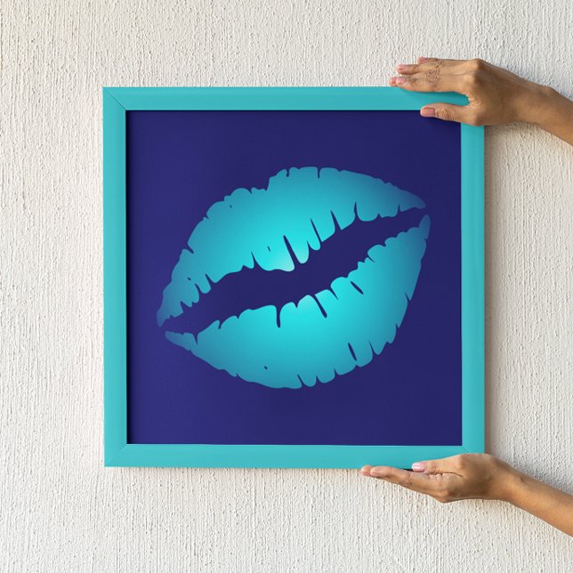 Poster Baiser Bleu Frais (Créateur téléchargé)