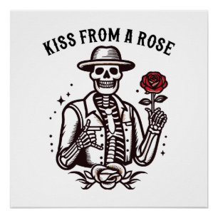 Poster Baiser d'une rose