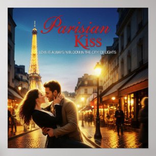 Poster Baiser parisien - Tour Eiffel Romance