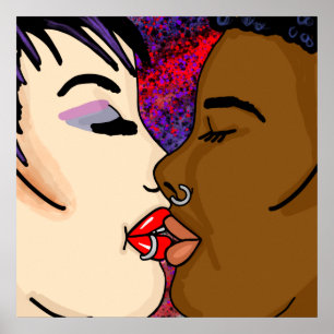 Poster Baiser romantique   Romance interraciale