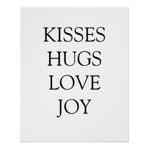 Poster Baisers câlins amour joie inspiration motivation